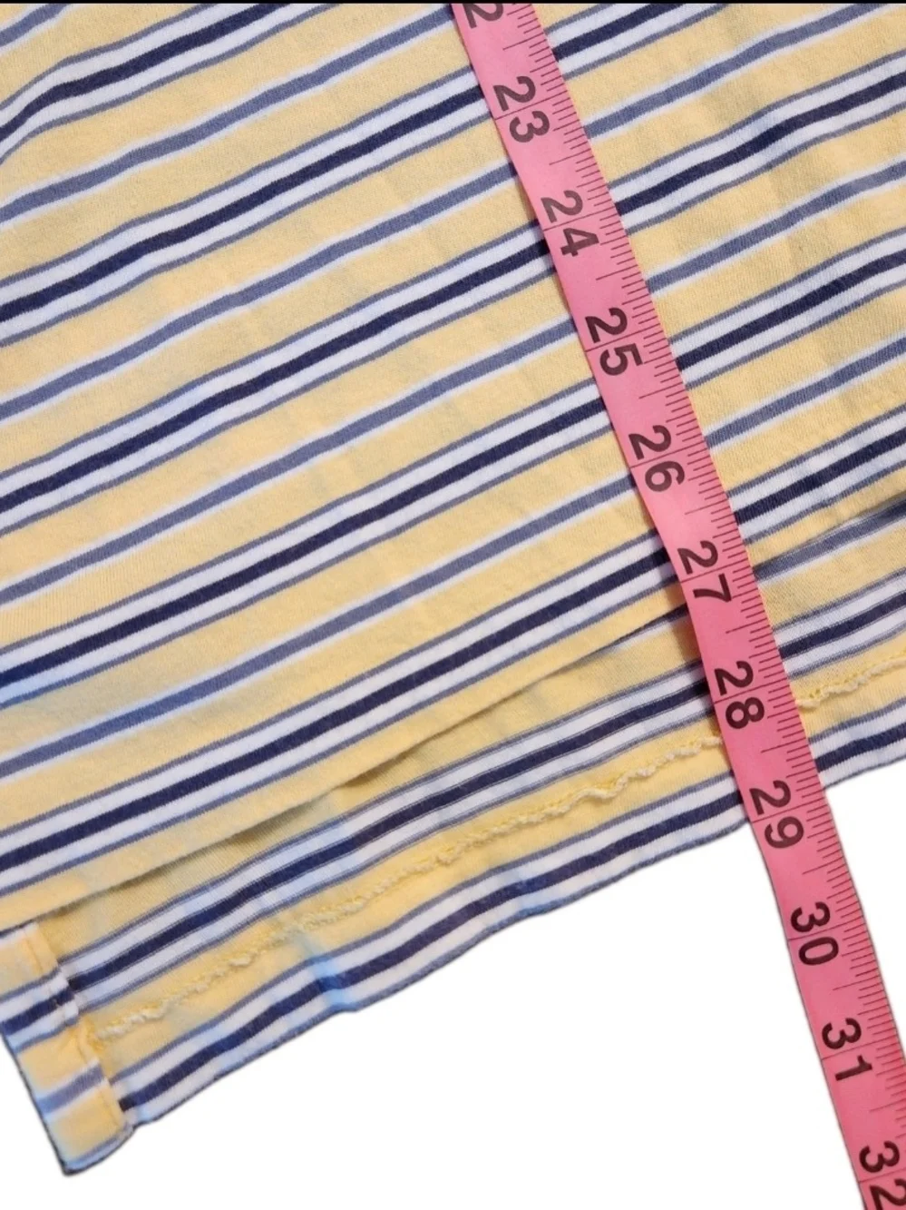 Ralph Lauren Men's XL Classic Fit Yellow Polo Blue StripeBlue Pony Short Sleeve